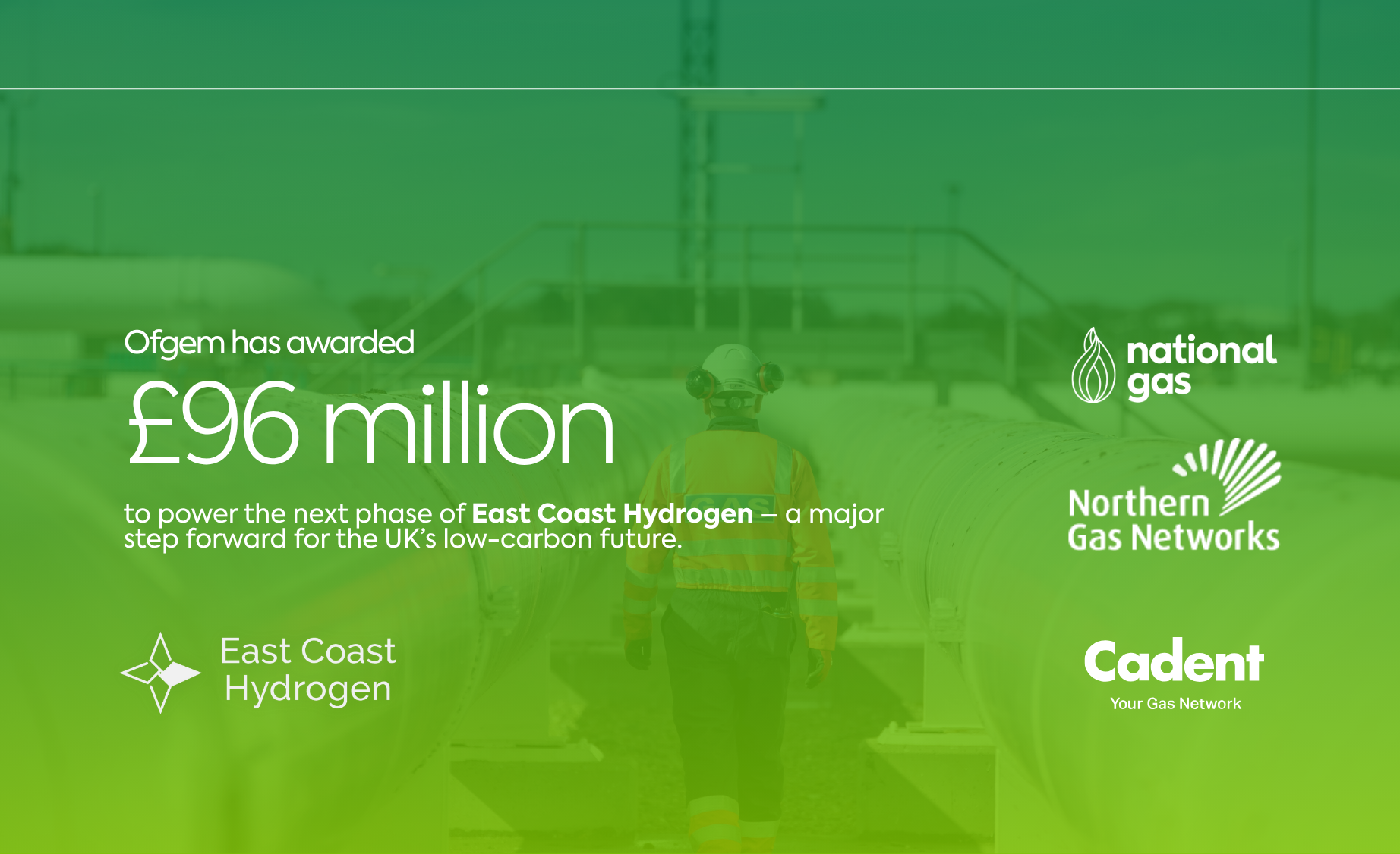 Ofgem supports East Coast Hydrogen programme with £96 million announced in funding