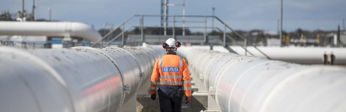 Gas worker walking