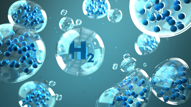Floating hydrogen molecule bubbles